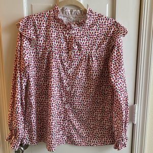 Ruffled Long Sleeve Blouse